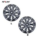 Uberturbine Style Hubcaps For Tesla Model 3 18'' Aero Wheels (Directional) - Gun Grey