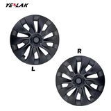 Uberturbine Style Hubcaps For Tesla Model 3 18'' Aero Wheels (Directional) - Matte Black