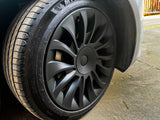 Teego 4PCS fits Model 3 Highland Wheel Covers 18 inch Uberturbine Style Matte Black for Model 3 Highland Hubcaps
