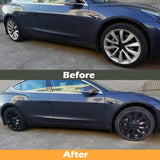 Tesla Model 3 Uberturbine Wheel Cover 19 Inch Hub Caps - Before and After Installation