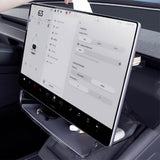 Compact Under-Screen Storage with Non-Slip Mat For Tesla Model 3 & Y 2017-2025+
