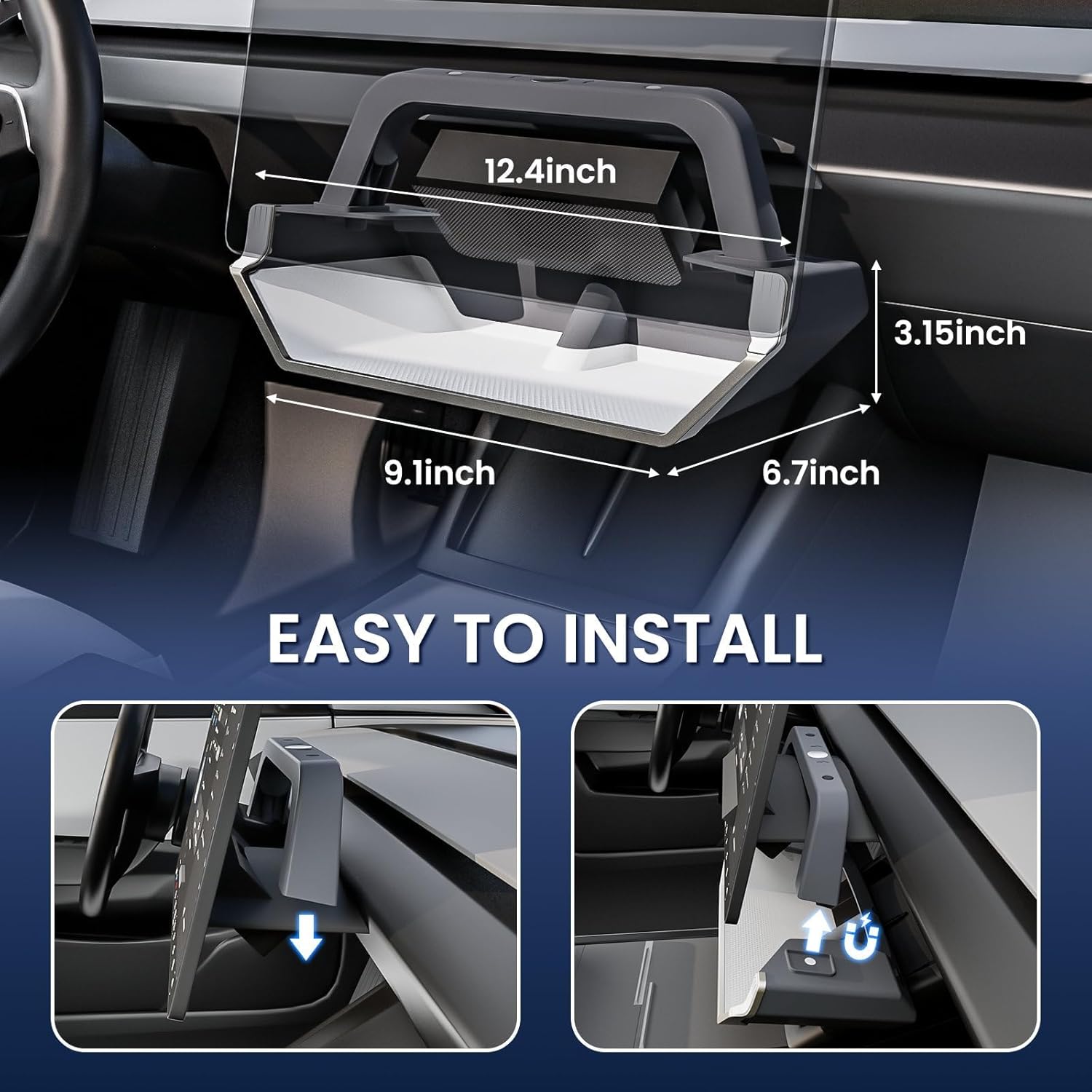 Under Screen Storage Organizer for Model Y Juniper / 3 Highland