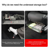 Tesla Model X & Model Y Underseat Storage Box (2021+) – Hidden Organizer Bin for Safe, Extra Storage