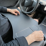Universal Foldable Car Tray Table for Tesla Model S, X, 3, Y | Multi-Functional Travel Desk for Work, Dining & Makeup