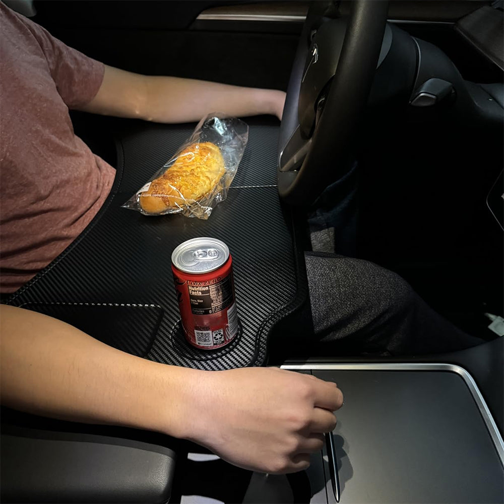 Universal Foldable Car Tray Table for Tesla Model S, X, 3, Y | Multi-Functional Travel Desk for Work, Dining & Makeup