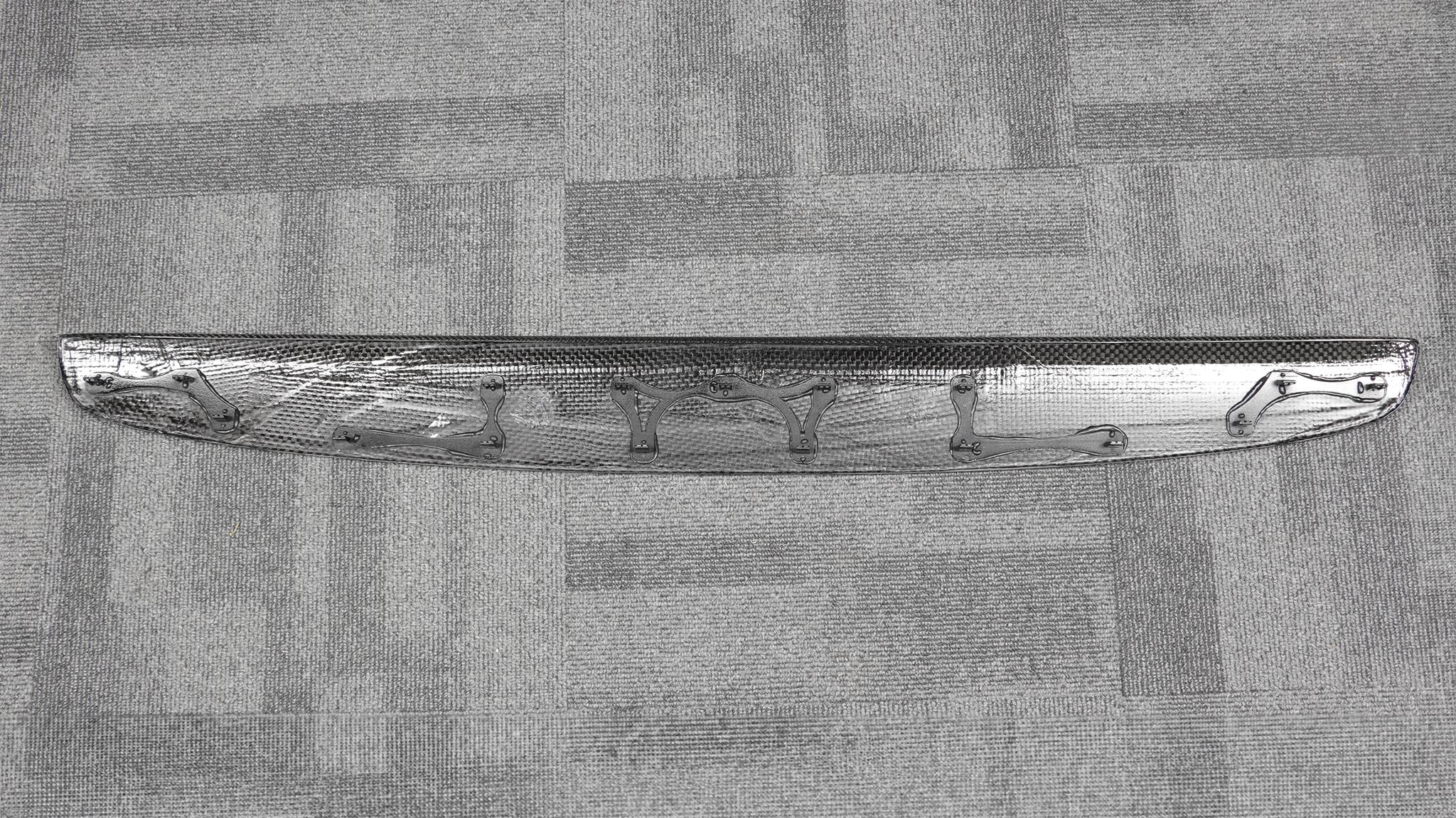 Back view of Carbon Dashboard For Tesla Model 3 Highland