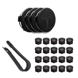 Wheel Center Cap Kit with Lug Nut Covers for Tesla Model 3/Y 18" and 19" Wheels