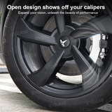 Wheel Covers for Model Y Juniper 19" Crossflow Wheels OEM-Style Black Wheel Caps 4PCS