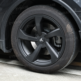Wheel Covers for Model Y Juniper 19" Crossflow Wheels OEM-Style Black Wheel Caps 4PCS
