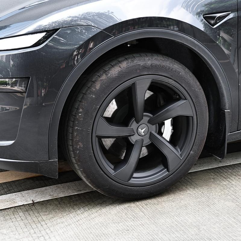 Wheel Covers for Model Y Juniper 19" Crossflow Wheels OEM-Style Black Wheel Caps 4PCS