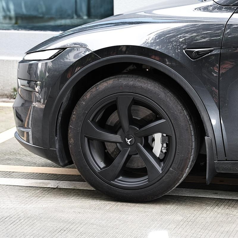 Wheel Covers for Model Y Juniper 19" Crossflow Wheels OEM-Style Black Wheel Caps 4PCS