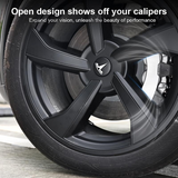 Wheel Covers for Model Y Juniper 19" Crossflow Wheels OEM-Style Black Wheel Caps 4PCS