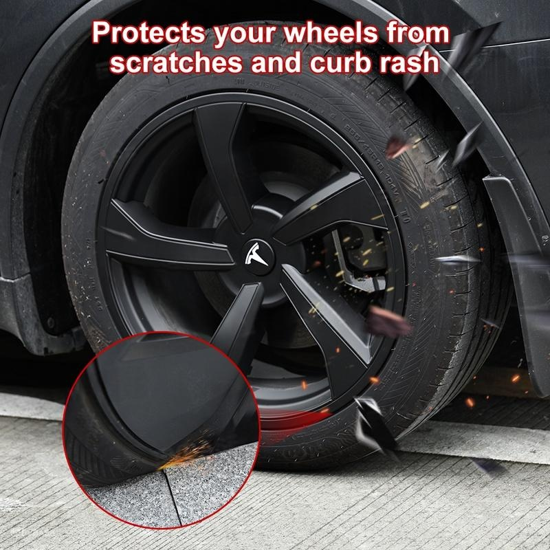 Wheel Covers for Model Y Juniper 19" Crossflow Wheels OEM-Style Black Wheel Caps 4PCS