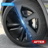 Wheel Covers for Model Y Juniper 19" Crossflow Wheels OEM-Style Black Wheel Caps 4PCS