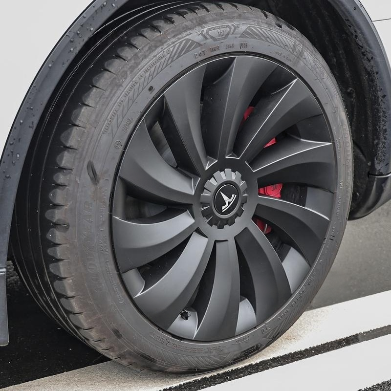 Wheel Covers for Tesla Model Y Juniper 19" Crossflow Wheels Überturbine Style Hubcaps Upgrade 2.0