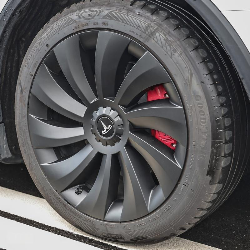 Wheel Covers for Tesla Model Y Juniper 19" Crossflow Wheels Überturbine Style Hubcaps Upgrade 2.0