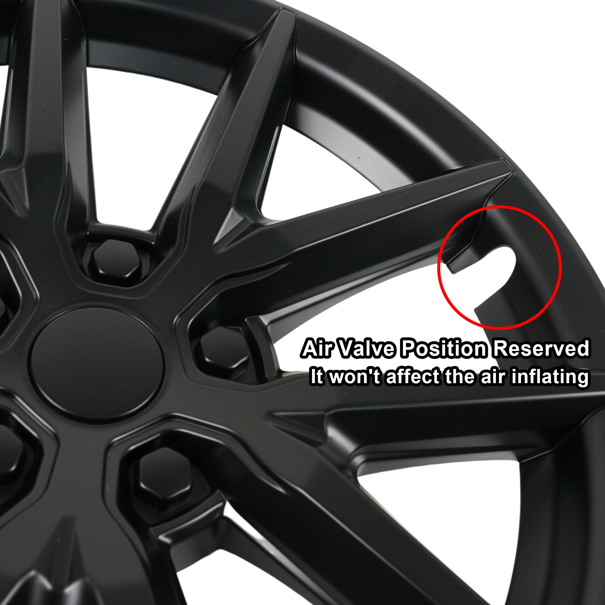 AMG Style Wheel Cover Replacement for Tesla Model 3 18'' Aero Wheels 2017-2023 - Air Valve Position Reserved