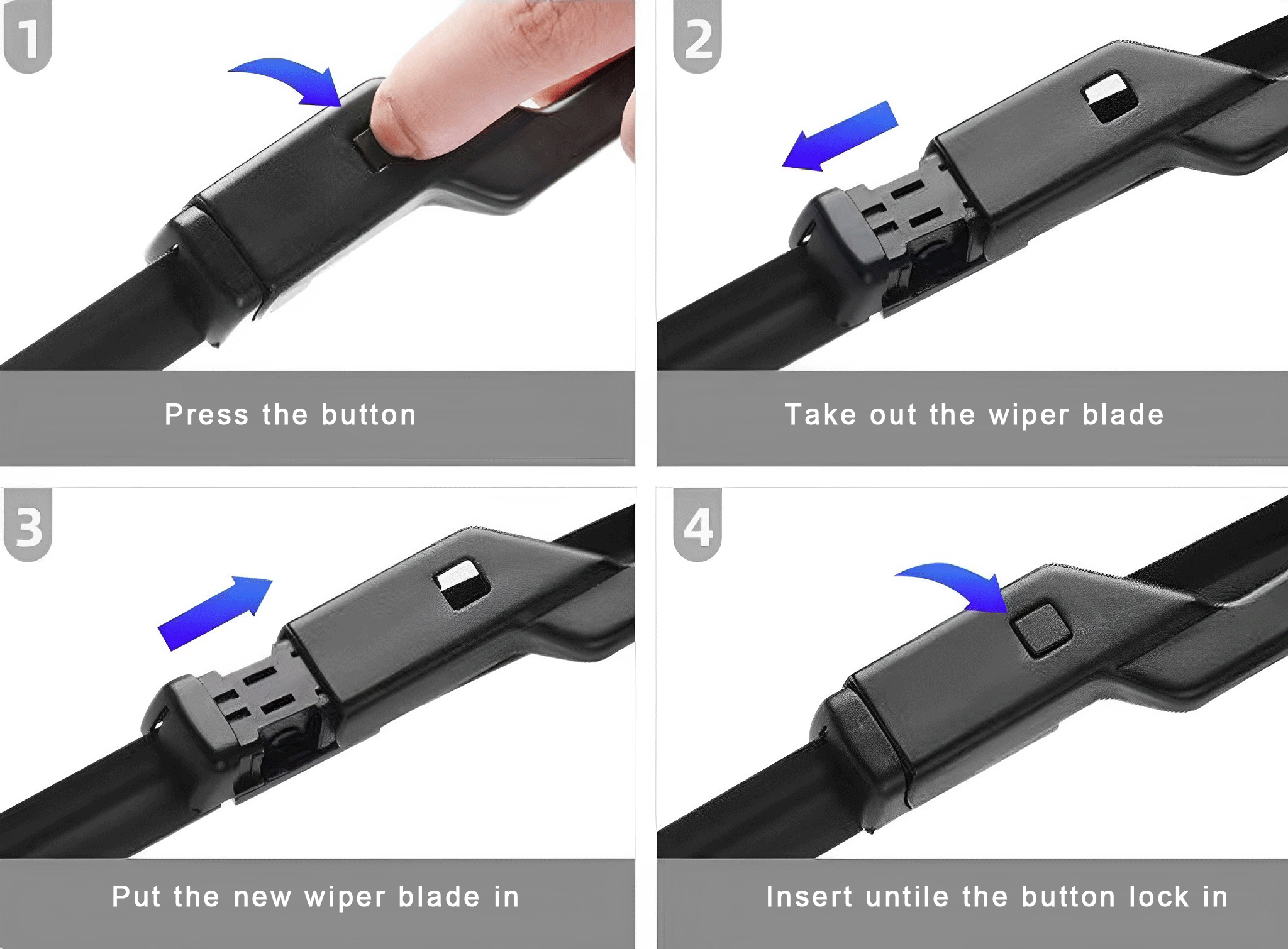 Premium Wiper Blades Replacement for Tesla Model S & Model X (2016–2025+) – Clear Vision, Easy Installation