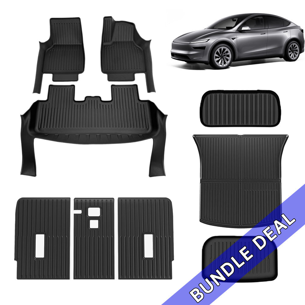 Tessgo Custom-Fit All-Weather Floor Mats for Tesla Model Y Juniper 2025+ RHD Full Interior Set