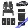 2025+Model Y Juniper Floor Mats Full Coverage & Liners Full Set 9 PCS