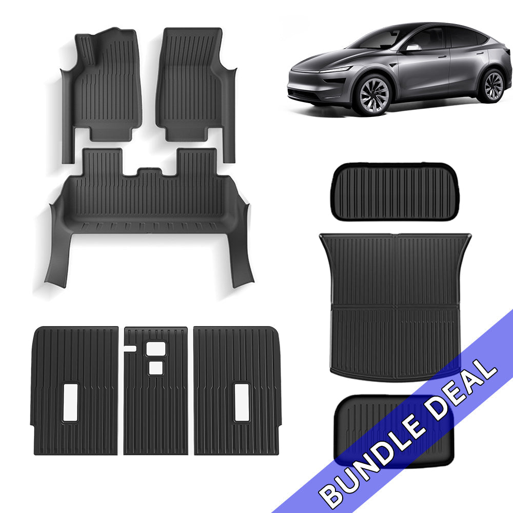 2025+Model Y Juniper Floor Mats Full Coverage & Liners Full Set 9 PCS