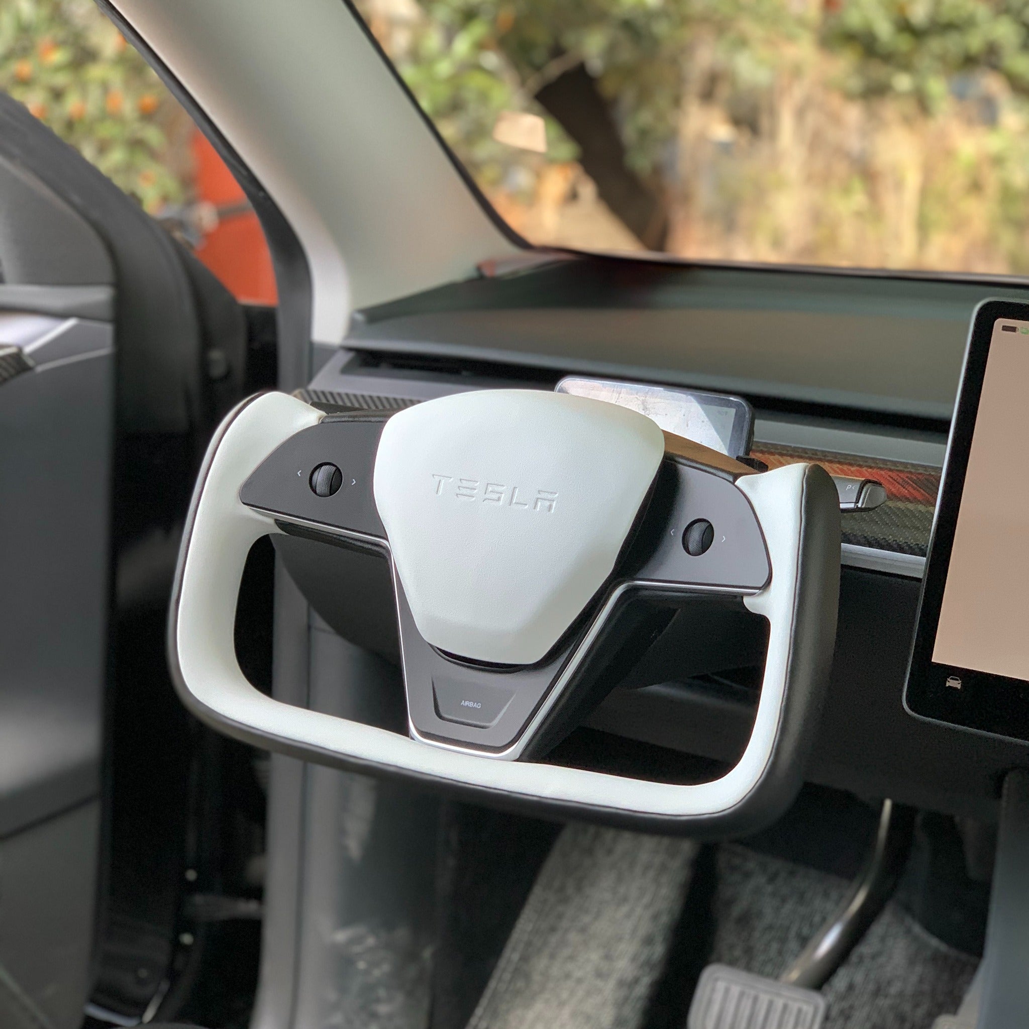 Yoke-Inspired Steering Wheel for Tesla Model 3 & Y