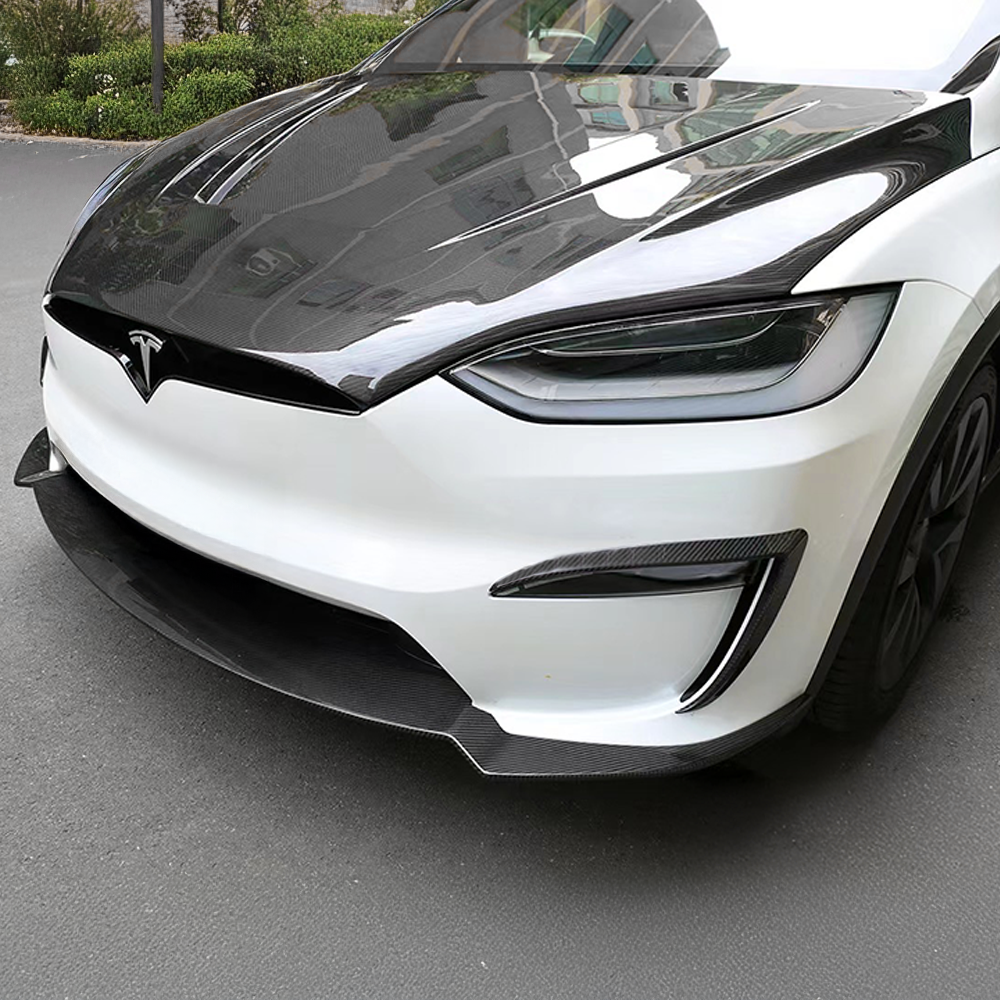 Bundle: Full Carbon Fiber Aero Kit for Tesla Model X (2021–2025) – Front Lip, Side Skirts, Diffuser & Spoiler