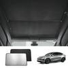 Alcantara Nano Ice Crystal Glass Roof Sunshade for Tesla Model Y L 6-Seater 2026+