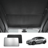 Alcantara Nano Ice Crystal Glass Roof Sunshade for Tesla Model Y L 6-Seater 2026+