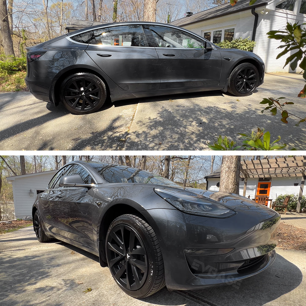 Tessgo Model 3 18 inch Arachnid Wheel Covers Replacement Wheel Cap 2017-2023 Model 3 Matte 4PCS