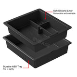 Model 3 Highland Storage Box Double Layer Center Console Organizer Tray Silicone Liner