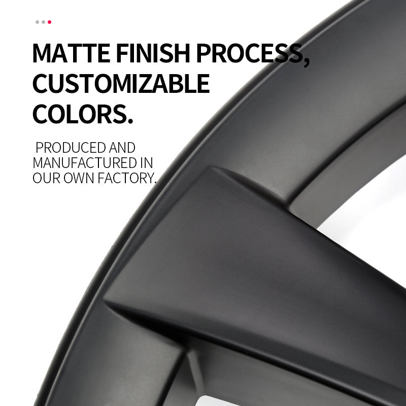 Arachnid Style 18" Wheel Covers for Model 3 2017–2023 Matte Black Set of 4
