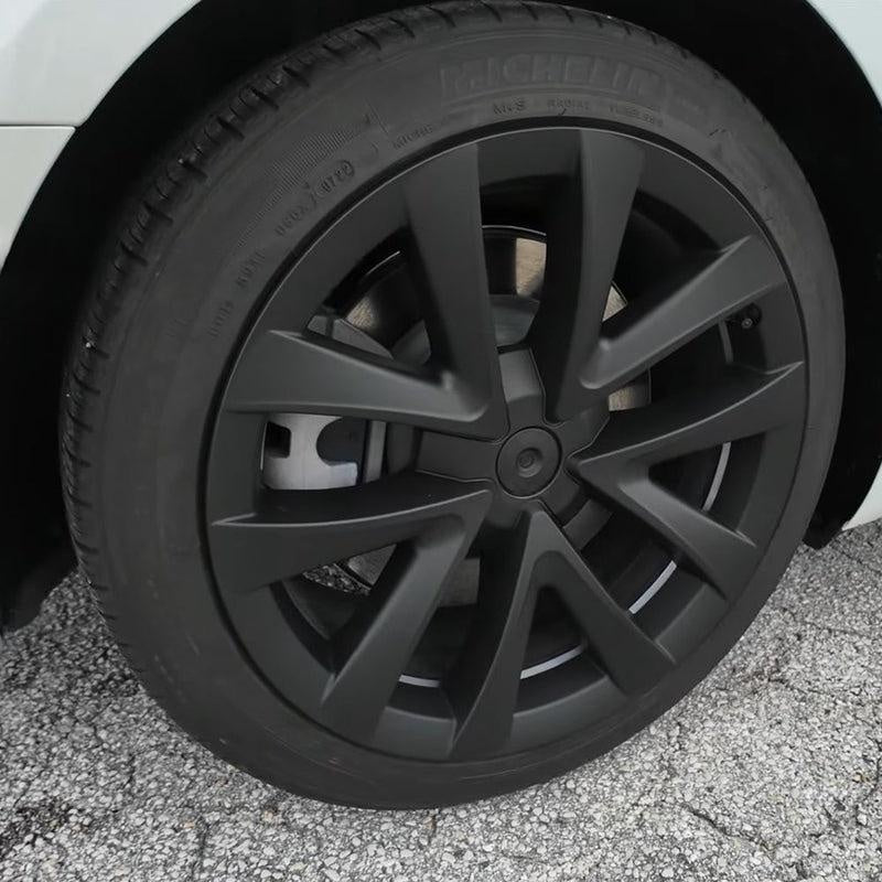 Arachnid Style 18" Wheel Covers for Model 3 2017–2023 Matte Black Set of 4