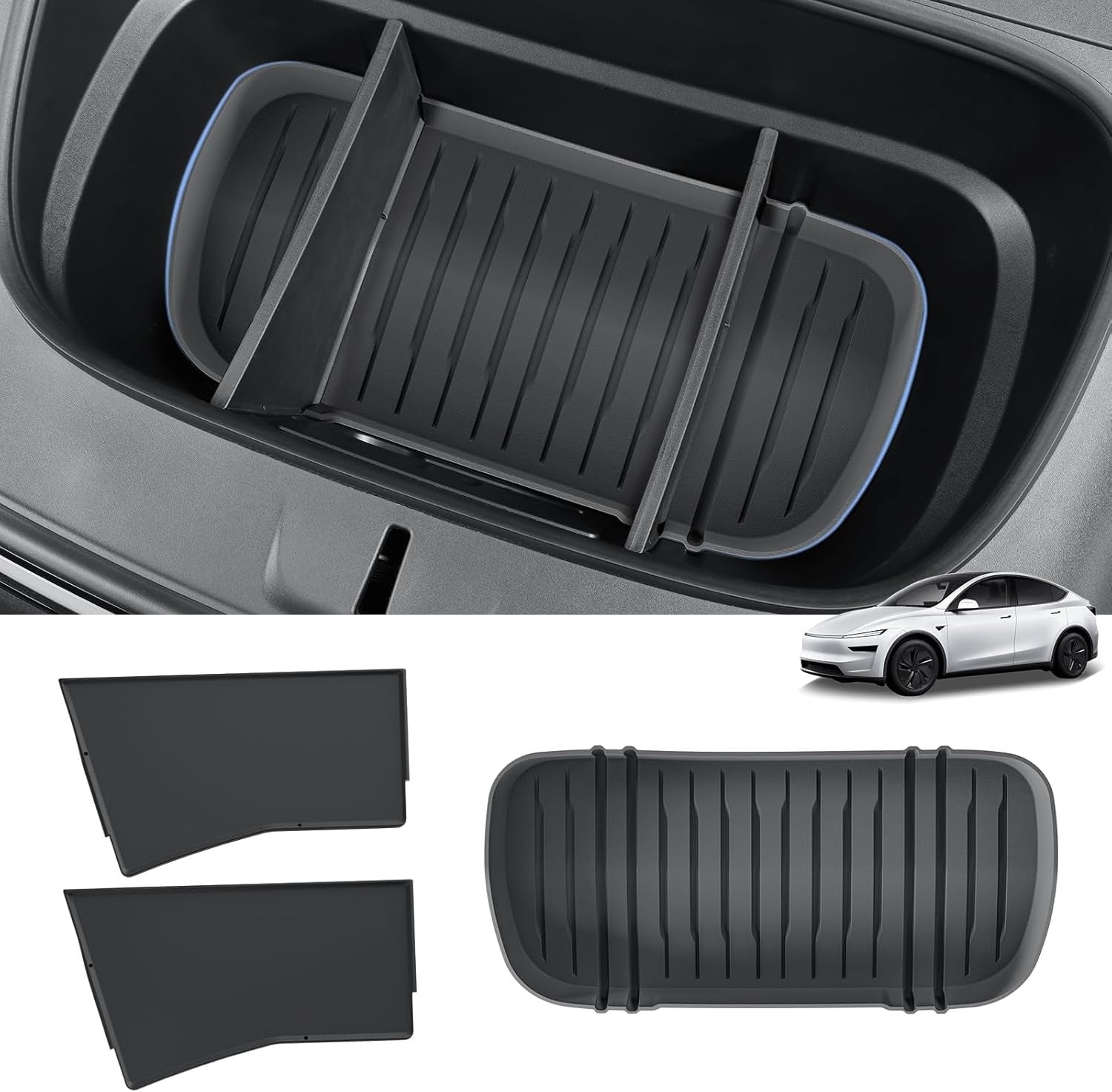 Tesla Model Y Juniper Front Trunk Organizer (2026+) – Custom-Fit Waterproof Storage Solution with Multi-Compartment Design