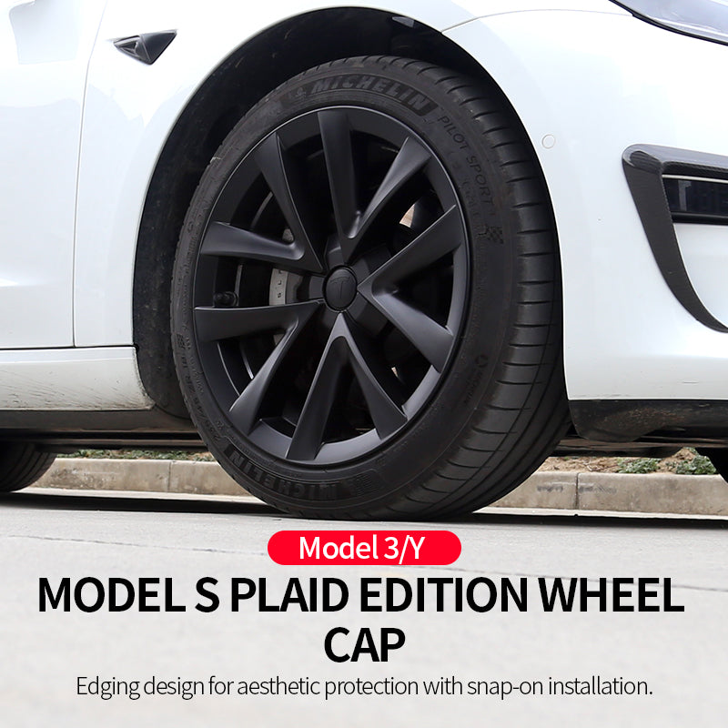 Tessgo Model 3 18 inch Arachnid Wheel Covers Replacement Wheel Cap 2017-2023 Model 3 Matte 4PCS