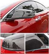 Real Carbon Fiber Mirror Covers For Tesla Model S Pre-refresh & Newer 2014-2026+
