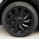 Turbine Style 18" Wheel Covers for Model 3 Matte Black Set of 4