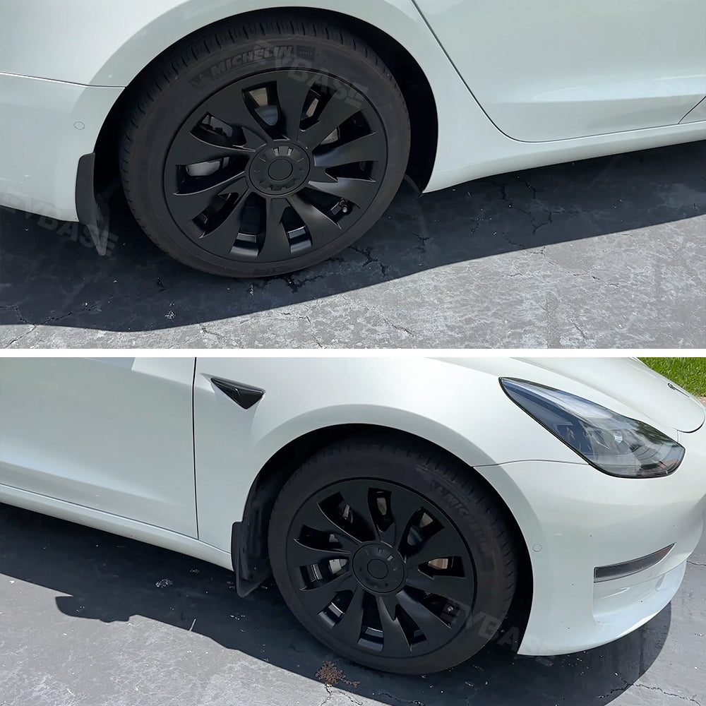 Tessgo Model 3 18inch Überturbine Wheel Cover For Tesla 3 18inch Turbine Wheel Cap Kit 4PCS Matte Black