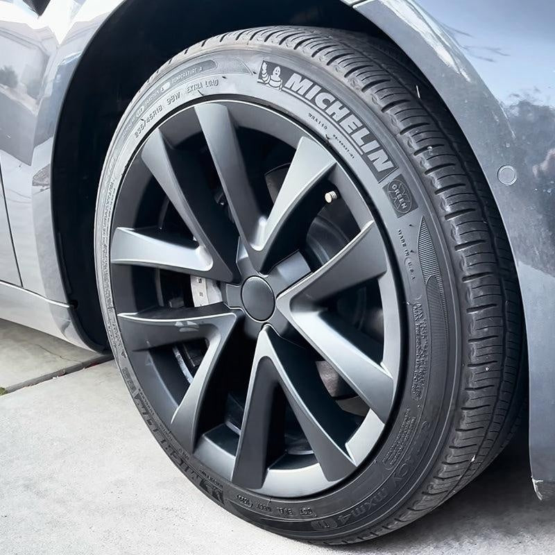 18-inch Arachnid-style wheel covers for Model 3 Highland