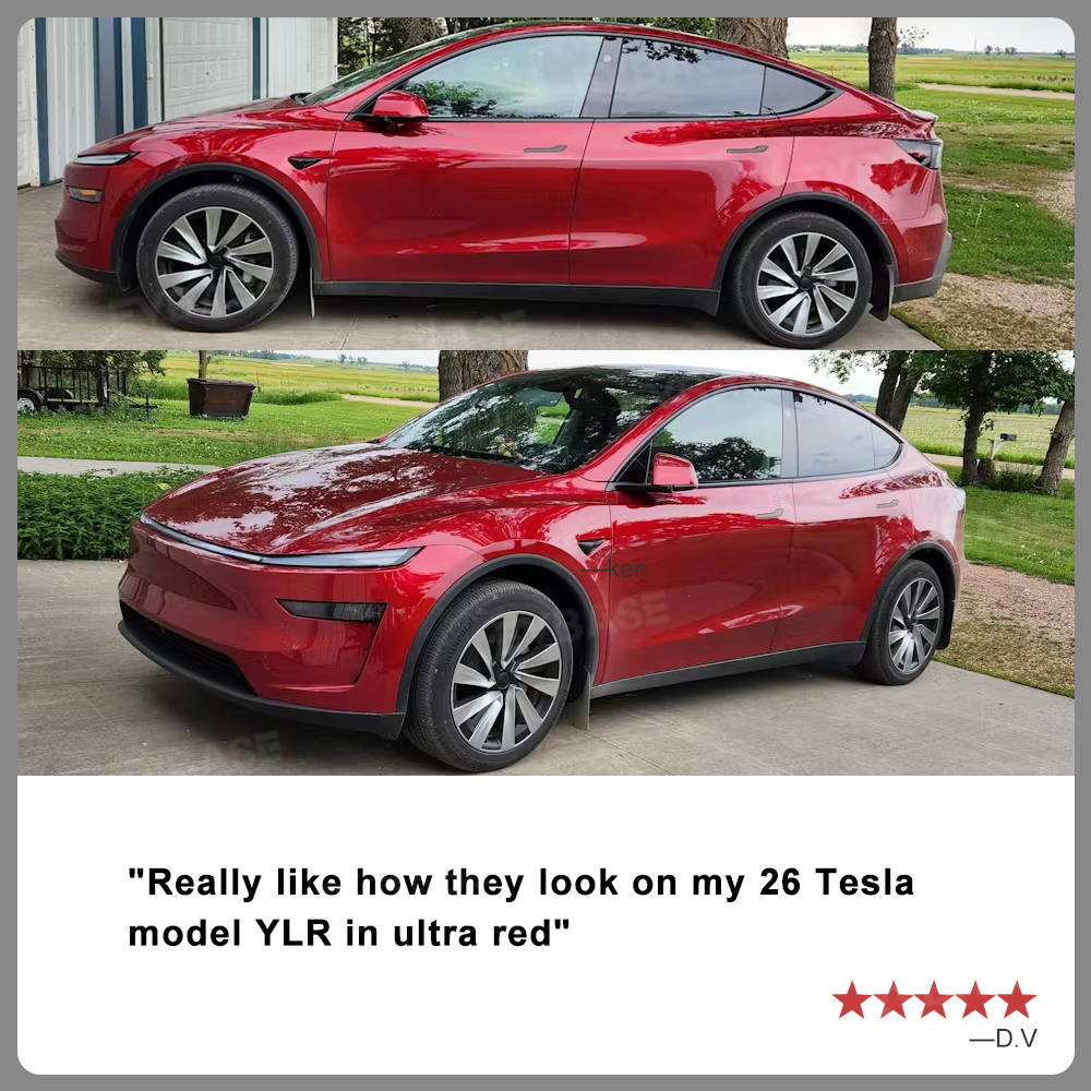 Tessgo "Vortex-Aero" 19" Spiral Style Wheel Covers for Tesla Model Y Juniper