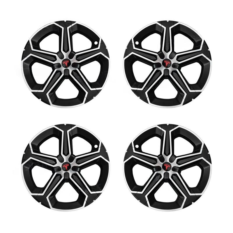 Model Y Juniper 19" Wheel Covers with Futuristic Off-Road Style Hubcaps Full Rim Protectors for Tesla