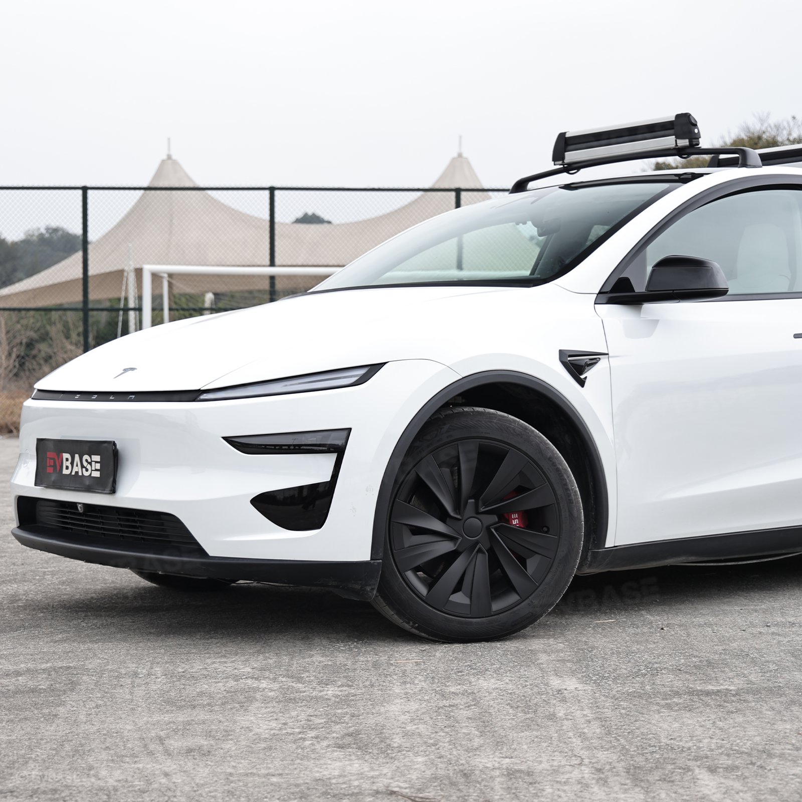 Model Y Juniper Wheel Covers for 19 Inch Tesla Wheel Spiral Style Matte Black Aero Tesla Hub Caps 4PCS