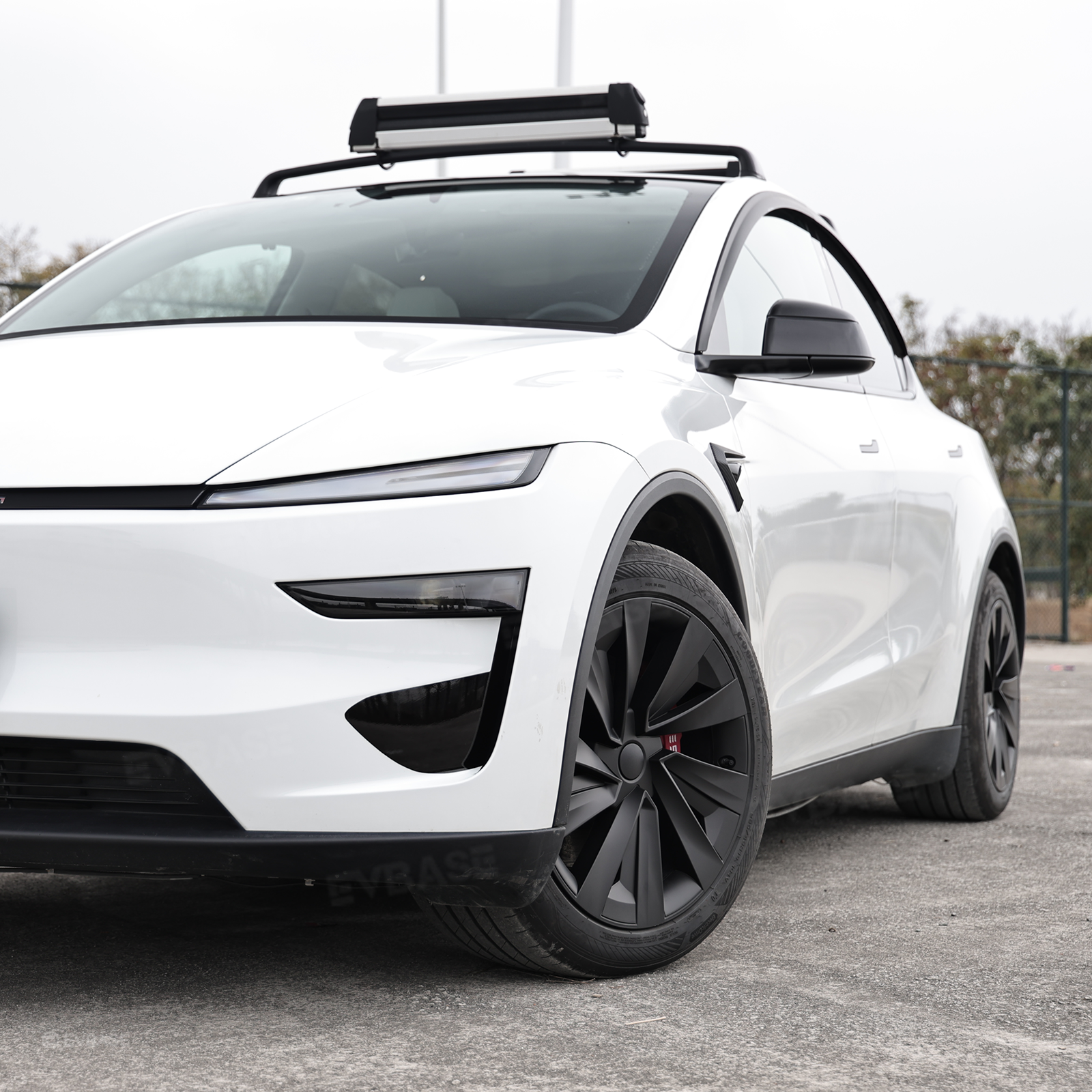 Model Y Juniper Wheel Covers for 19 Inch Tesla Wheel Spiral Style Matte Black Aero Tesla Hub Caps 4PCS