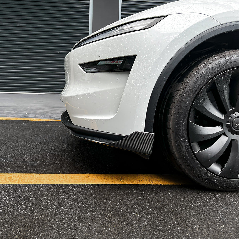2025+ Tesla Model Y Juniper Carbon Fiber Front Bumper splitter side view