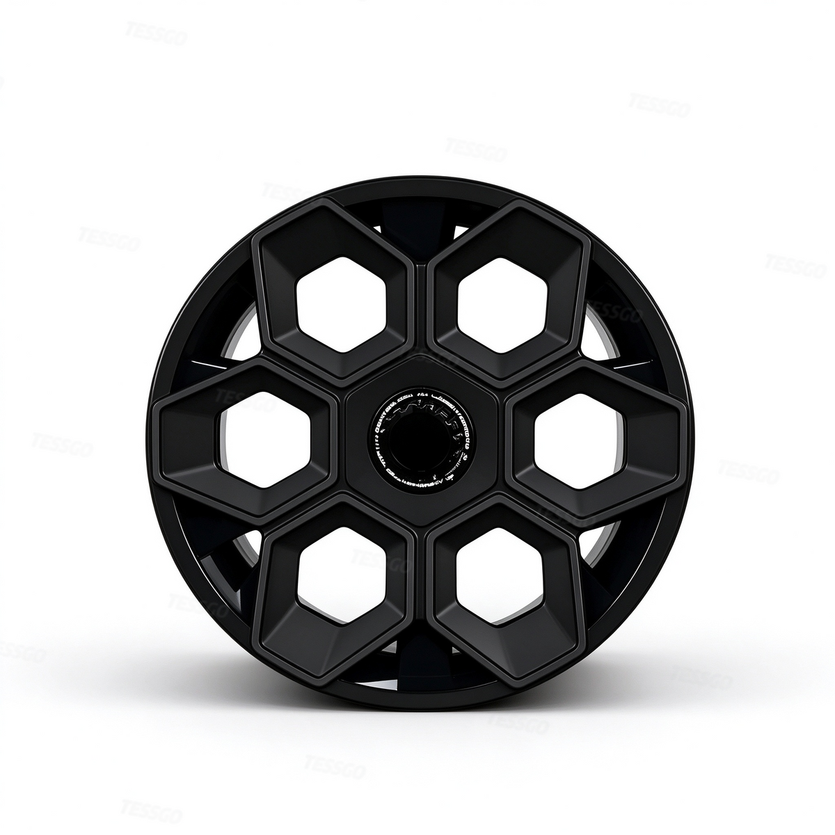 TESSGO 19" Hex Wedge Wheel Covers for Model Y & Juniper – Honeycomb Style