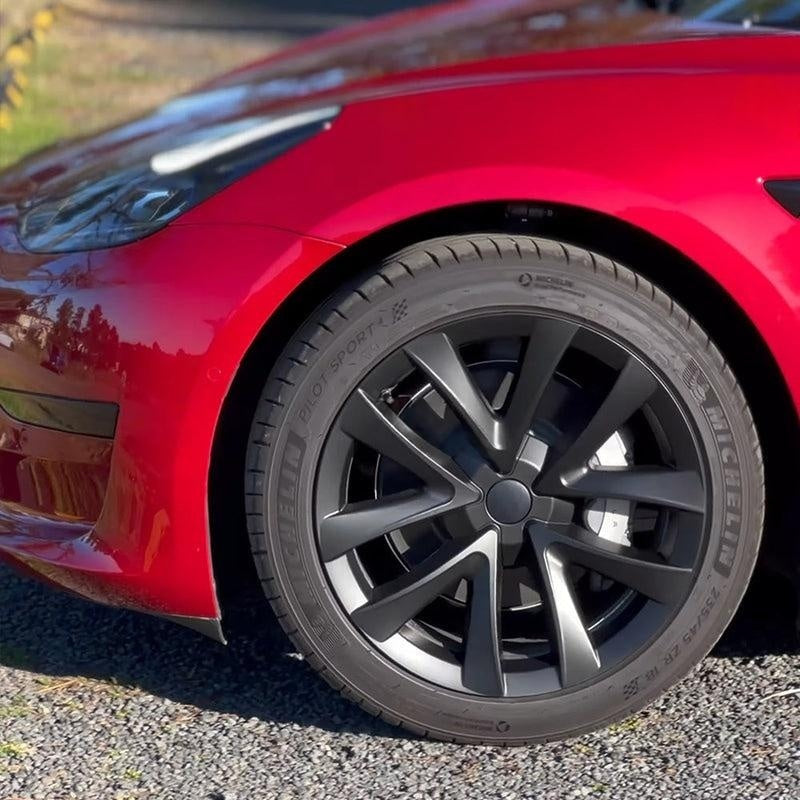 18-inch Arachnid-style wheel covers for Model 3 Highland