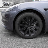 18" Matte Black Aero Style Wheel Covers for Model 3 2017–2023 4PCS