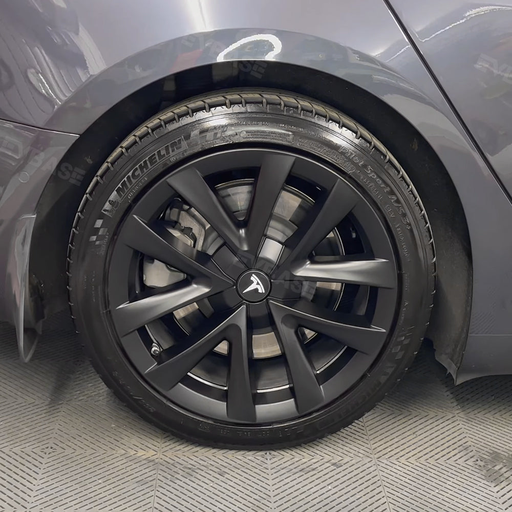 Tessgo Tesla Model 3 Wheel Cover 18 inch Sport Model S Plaid Version Arachnid Wheel Cap 4PCS Matte 2017-2023 Year