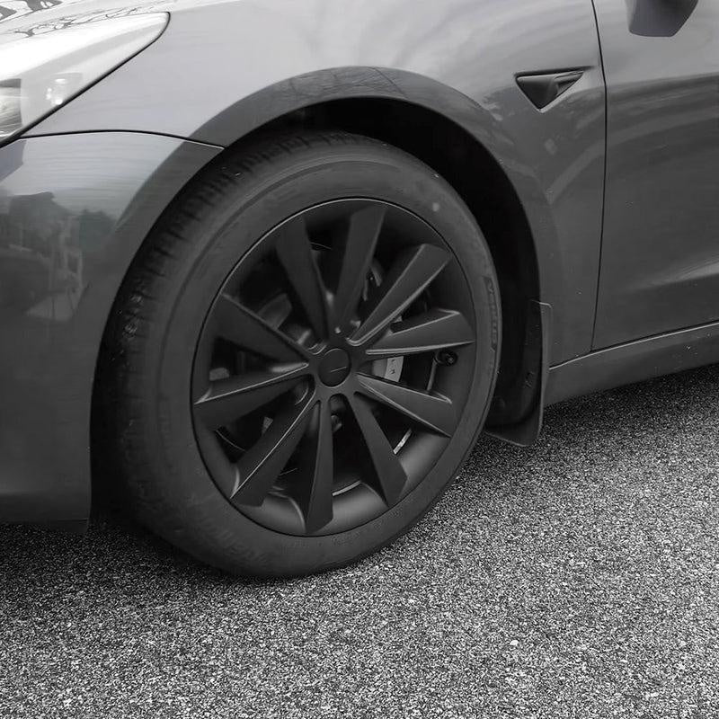 18" Matte Black Aero Style Wheel Covers for Model 3 2017–2023 4PCS