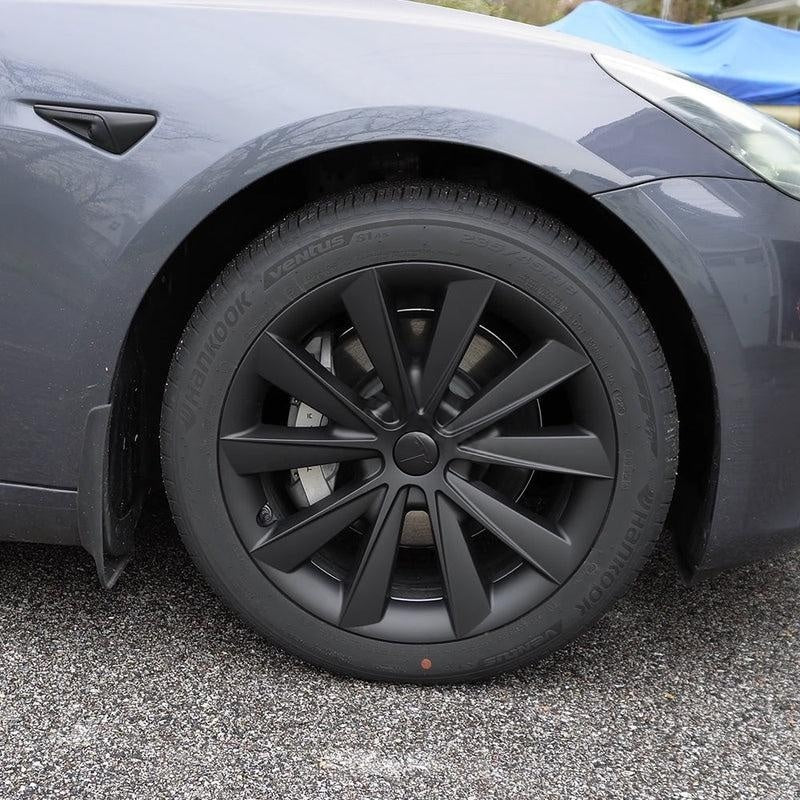 18" Matte Black Aero Style Wheel Covers for Model 3 2017–2023 4PCS